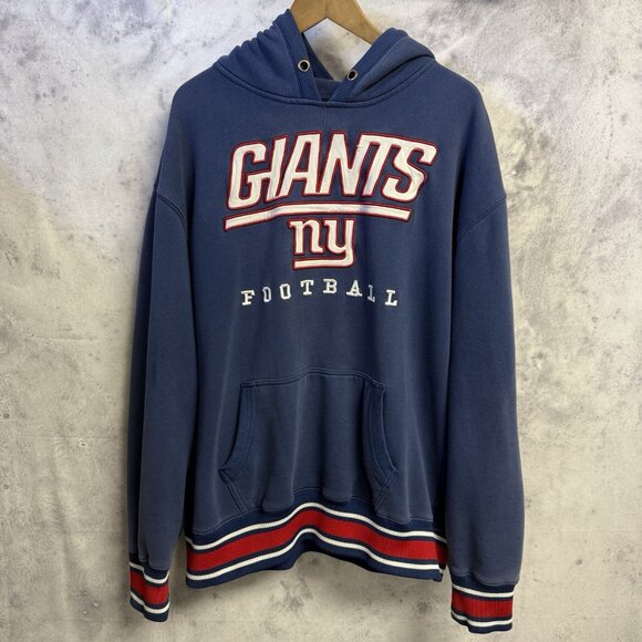 New York Giants Hoodie Sweatshirt Mens 2XL 28x28 Pro Line NFL Blue Embroidered - Picture 2 of 16
